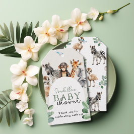 Tropischer Jungle Safari Tiere Kinderdusche Geschenkanhänger