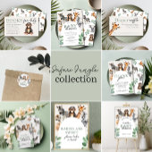 Tropischer Jungle Safari Tiere Kinderdusche Geschenkanhänger