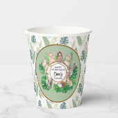 Tropischer Jungle Safari Tiere Kinderdusche Pappbecher (Vorderseite)