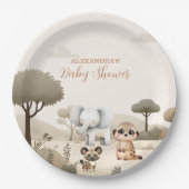 Tropischer Jungle Safari Tiere Kinderdusche Pappteller (Vorderseite)