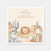 Tropischer Jungle Safari Tiere Kinderdusche Serviette (Vorderseite)