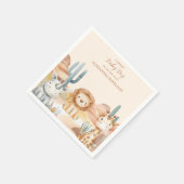 Tropischer Jungle Safari Tiere Kinderdusche Serviette (Ecke)