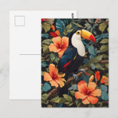 Tropischer Jungle Toucan Bird Postkarte (Vorne/Hinten)