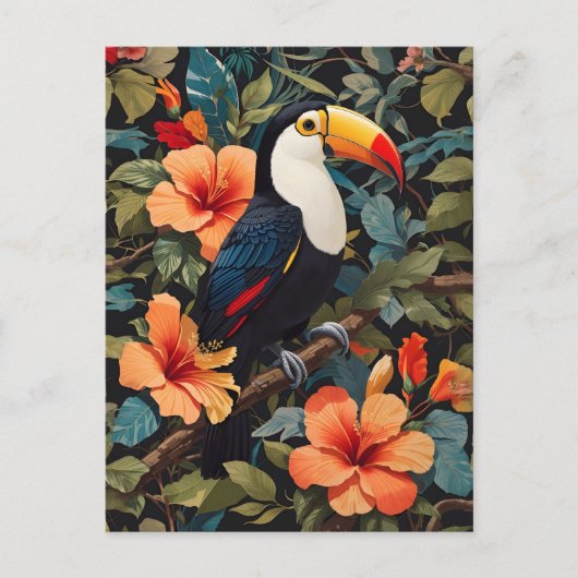Tropischer Jungle Toucan Bird Postkarte (Vorderseite)