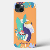 Tropischer Jungle Toucan Illustration Case-Mate iPhone Hülle (Rückseite)