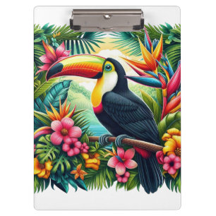 Tropischer/Jungle-Tukan-Vogel Klemmbrett