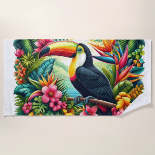 Tropischer/Jungle-Tukan-Vogel Strandtuch