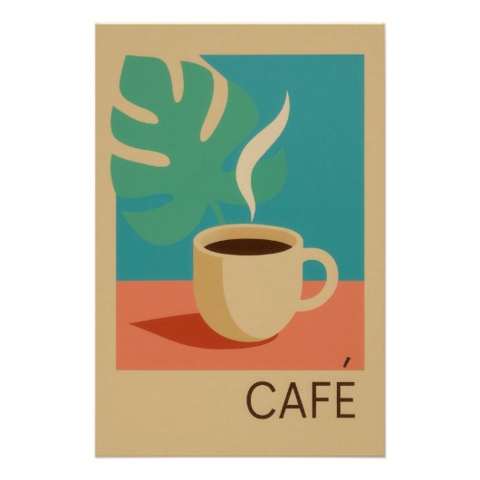 Tropischer Kaffee Poster (Vorderseite)