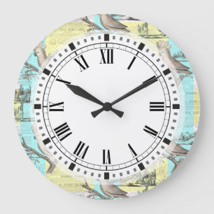 Tropischer Kakadu-Traum Große Wanduhr