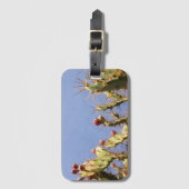 Tropischer Kaktus Biologischer Blaue Himmel Gepäckanhänger (Vorderseite Vertikal)