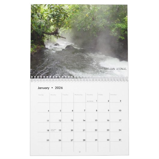 Tropischer Kalender Costa Ricas 2010 - 2011 (Jan 2026)