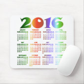 Tropischer Kalender der Farbe2016 Mousepad (Mit Mouse)