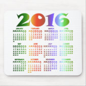 Tropischer Kalender der Farbe2016 Mousepad (Vorne)