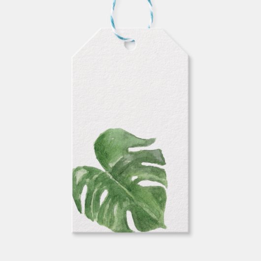 Tropischer Käse Pflanze Leaf-Geschenk-Tag Geschenkanhänger (Vorderseite)