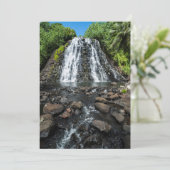 Tropischer Kepirohi-Wasserfall Dankeskarte (Stehend Vorderseite)