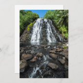 Tropischer Kepirohi-Wasserfall Dankeskarte (Vorne/Hinten)