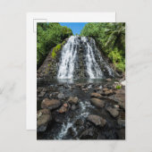 Tropischer Kepirohi Wasserfall Postkarte (Vorne/Hinten)