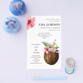 Tropischer Kokosnuss-Abschluss mit Foto V2 MED Flyer (Einzeln)