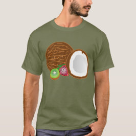 Tropischer Kokosnuss und Obst T-Shirt