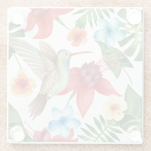 Tropischer Kolibri 2 Glasuntersetzer (Rückseite)