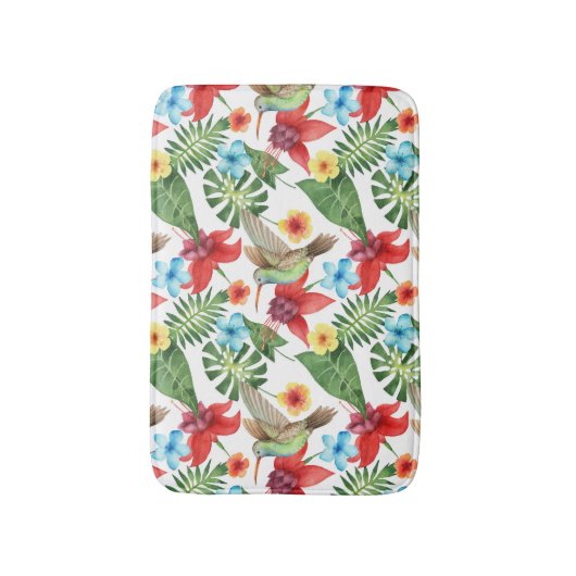 Tropischer Kolibri Badematte (Vorderseite Vertikal)