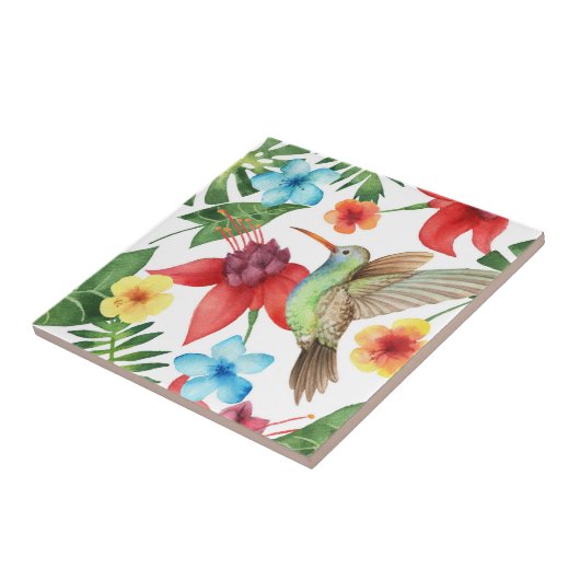 Tropischer Kolibri Fliese (Seite)