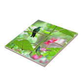 Tropischer Kolibri und Blumen Fliese (Seite)
