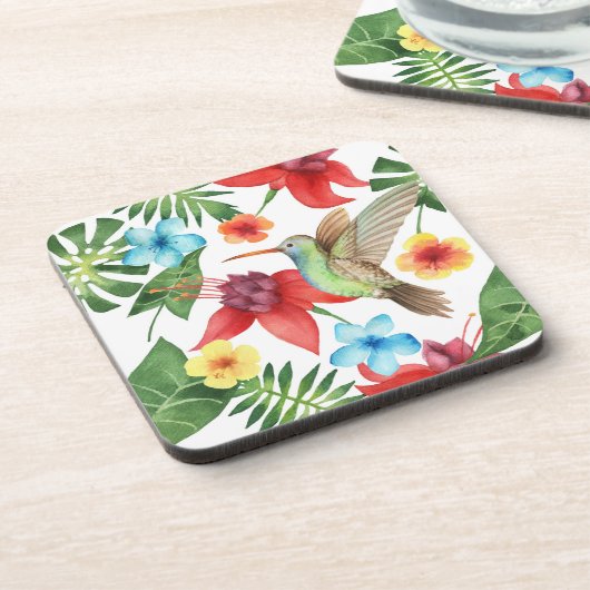 Tropischer Kolibri Untersetzer (Linke Seite)