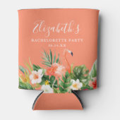 Tropischer Korallenflora-Junggeselinnen-Abschied Dosenkühler (Vorderseite)