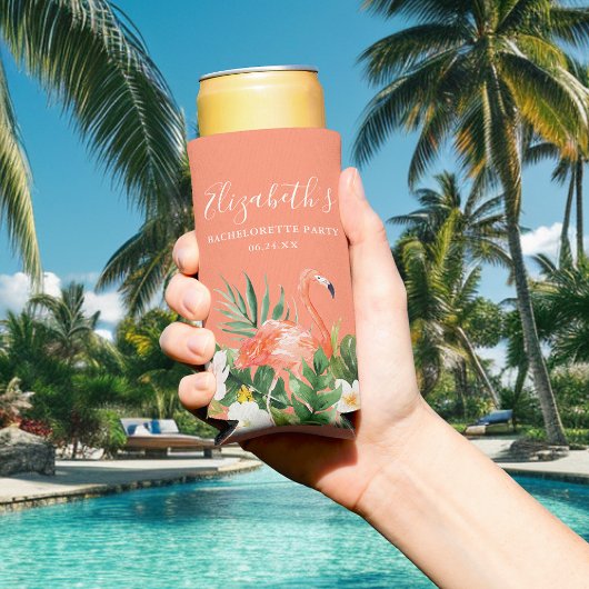 Tropischer Korallenflora-Junggeselinnen-Abschied Selters Dosenkühler