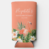 Tropischer Korallenflora-Junggeselinnen-Abschied Selters Dosenkühler (Vorderseite)