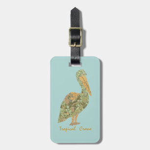 Tropischer Kranich Gepäckanhänger