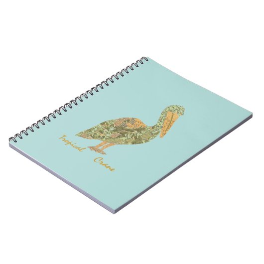 Tropischer Kranich Notizblock (Linke Seite)