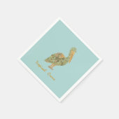 Tropischer Kranich Serviette (Ecke)