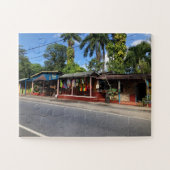 Tropischer Kunsthandwerkermarkt am Straßenrand Puzzle (Horizontal)