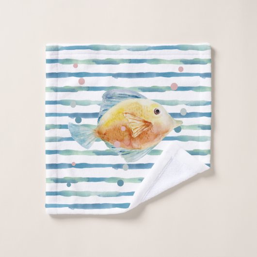 TROPISCHER KÜSTENFANG, KÜSTENBRICHT, STRAND BADHANDTUCH SET (Waschlappen)