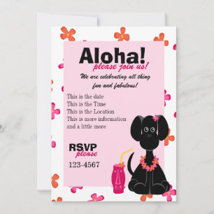 Tropischer Labrador Einladung