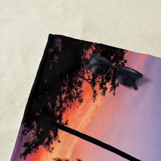 Tropischer landschaftlicher Sonnenuntergang Miami Strandtuch (Beispiel)