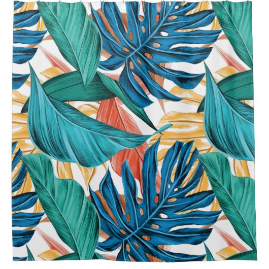 Tropischer Leaf-Duschvorhang Duschvorhang (Vorderseite)