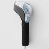 Tropischer Leopard Blau Pfirsich Abstrakt Golf Headcover (angewinkelt)