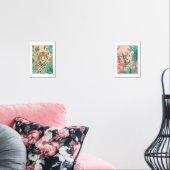 Tropischer Leopard & Cheetah Wall Art Print Set | (Wohnzimmer)