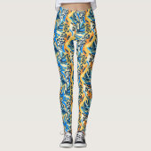 Tropischer Leopard Leggings (Vorderseite)