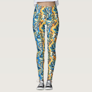Tropischer Leopard Leggings