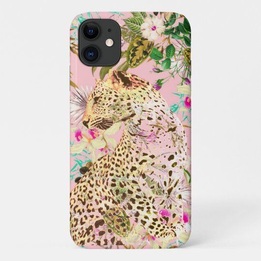 Tropischer Leopardenprint Case-Mate iPhone Hülle (Rückseite)
