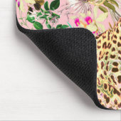 Tropischer Leopardenprint Mousepad (Ecke)