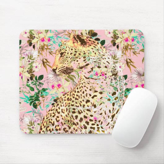 Tropischer Leopardenprint Mousepad (Mit Mouse)