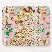 Tropischer Leopardenprint Mousepad (Vorne)