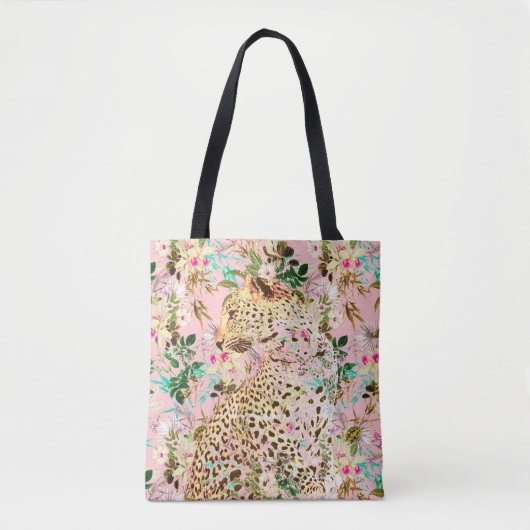 Tropischer Leopardenprint Tasche (Vorderseite)