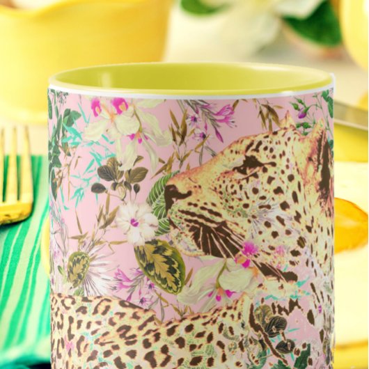 Tropischer Leopardenprint Tasse