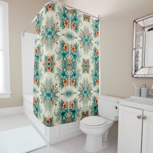 Tropischer Lichtduschvorhang Duschvorhang (Beispiel)